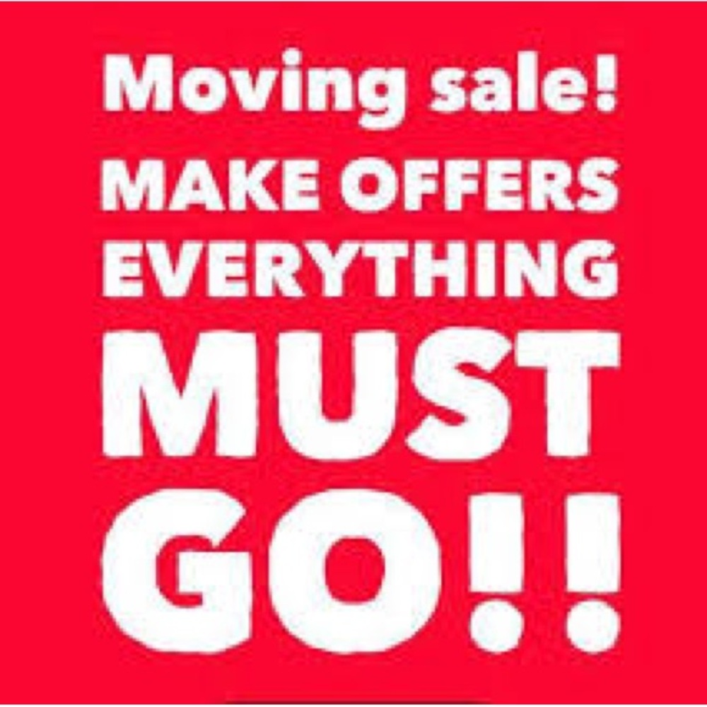 Red Moving Sale Sign